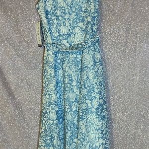 New with tags blue and white sleeveless dress
